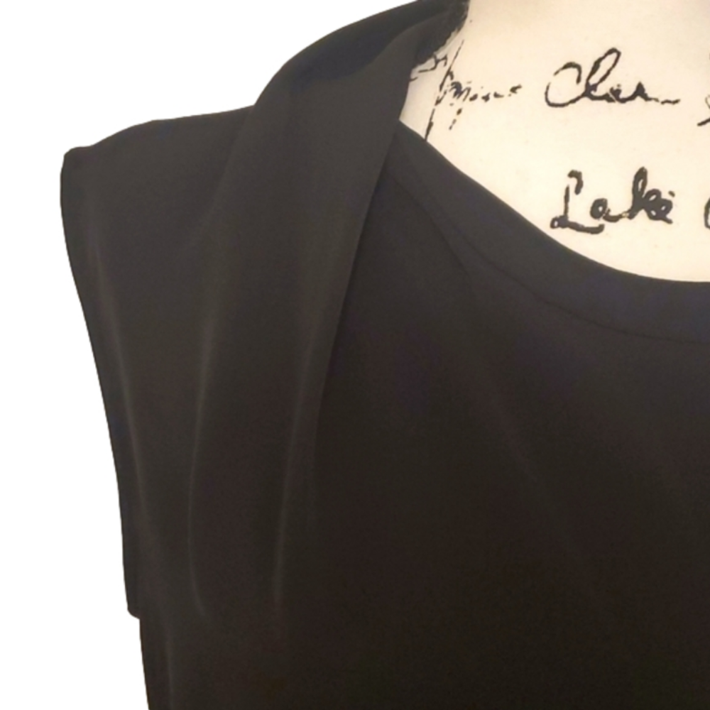 All Saints | #WD087F Halcyon Little Black Dress 100% Polyester - Size: 4 (US)